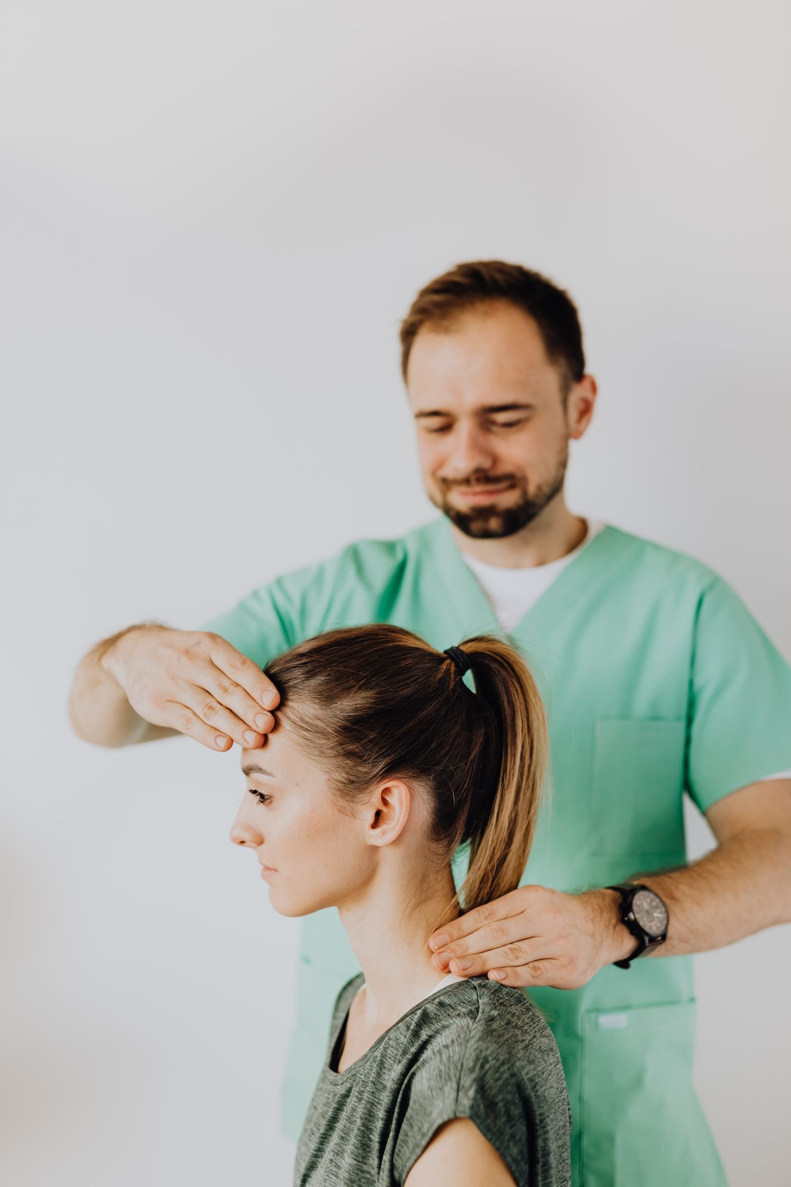 A returning patient receiving treatment